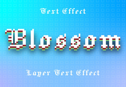Blossom Text Effect Layout