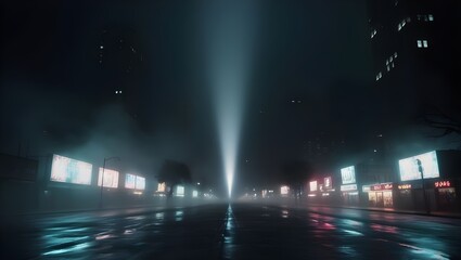 night view of the city