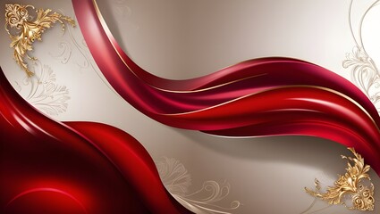 Fototapeta premium red background with ornament