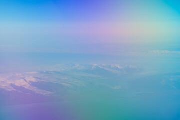 飛行機から見えるアイスランドの風景