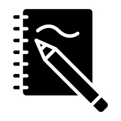 Sketchbook Vector Glyph Icon Design