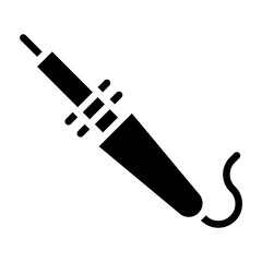 Wood Burning Tool Vector Glyph Icon Design