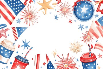 Obraz premium USA independence day background