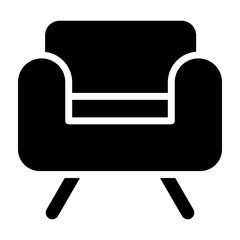 Armchair Vector Glyph Icon Design