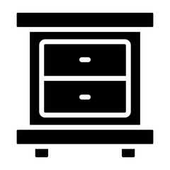 Nightstand Vector Glyph Icon Design