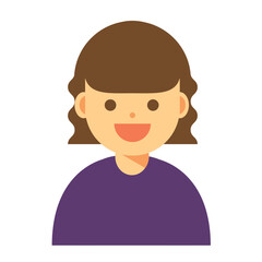 笑顔の女性のイラスト