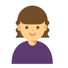 笑顔の女性のイラスト