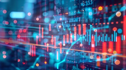 Abstract data visualization with charts graphs and lines for representing information patterns analytics insights and digital trend analysis technology concept.