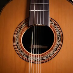 Obraz premium acoustic guitar close up