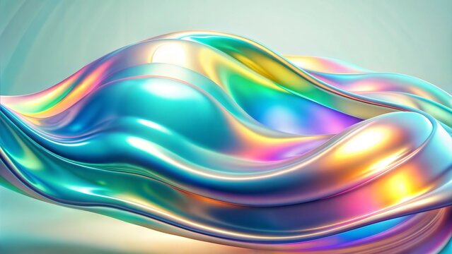 Holographic Neon Fluid Background