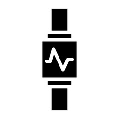 Fitness Tracker Vector Glyph Icon Design