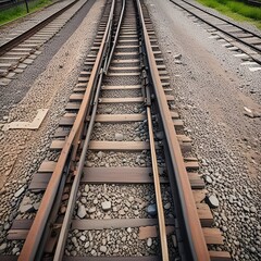 railway tracks in the countryside