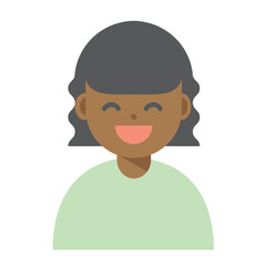 笑顔の女性のアイコン