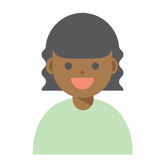 笑顔の女性のイラスト