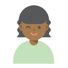 ウインクする女性のイラスト