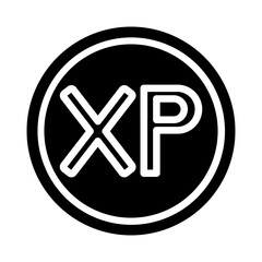 Fototapeta premium Experience Points (XP) Vector Glyph Icon Design