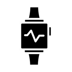 Fitness Tracker Vector Glyph Icon Design