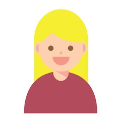 笑顔の女性のイラスト