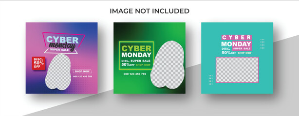 Cyber Monday sale for advertising, social medida flyer  leafletsdesign