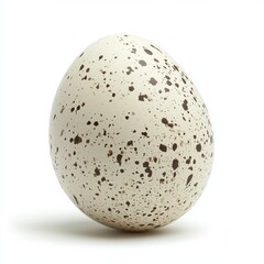 Single duck egg isolated on white background, minimal shadows,