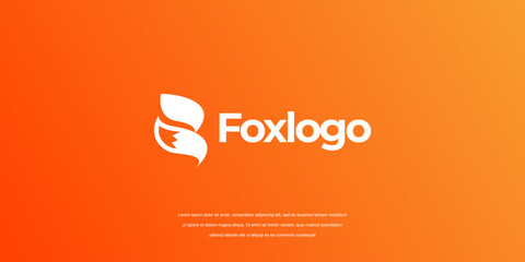 fox animal logo letter B combination © sn_std