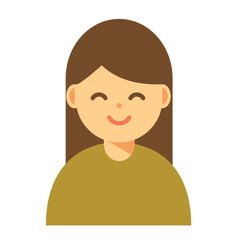笑顔の女性のイラスト