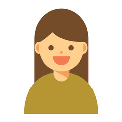 笑顔の女性のイラスト