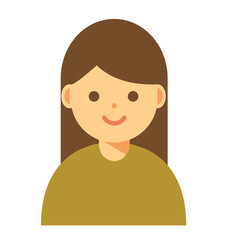 笑顔の女性のイラスト