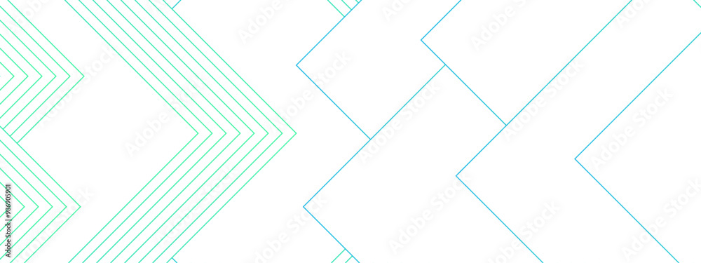 Aufkleber abstract blue and white blueprint background and technology bright lines. technology concept geometr