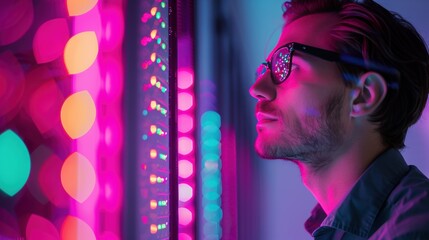 A network administrator configuring a server rack in a data center, emphasizing the secure storage and protection of data in a highly controlled environment.