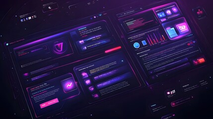 Obraz premium Email interface featuring a client mail list, designed as a web template.