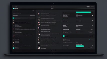 Email interface featuring a client mail list, designed as a web template.