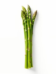 Fototapeta premium Asparagus isolated on white background. Generative ai