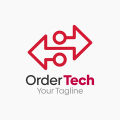Order Tech Logo Design Template. Good for Business, Agency, Community and Organization
