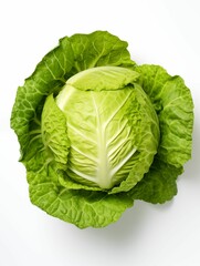 Obraz premium Cabbage isolated on white background. Generative ai
