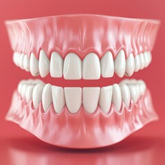 Obraz premium A detailed image of the human jaw with teeth and gums, jaw, teeth, clipart