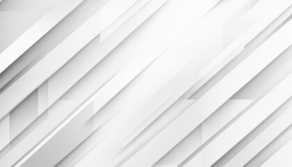 Fototapeta premium Abstract white background with geometric lines creating speed effect