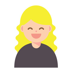 笑顔の女性のアイコン