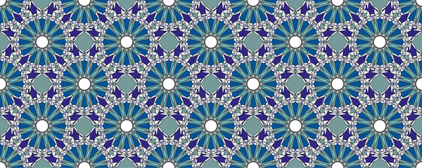 Fototapeta premium Abstract vector seamless mandala background. Texture in oriental style for design, print, scrapbooking, textiles, packaging, wallpaper