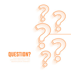 line style question mark sign background for web discussion