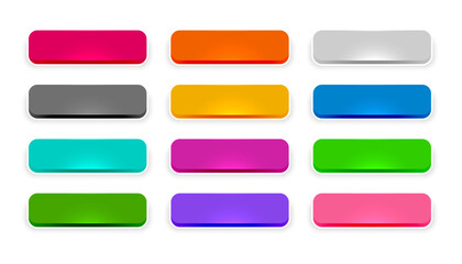 3d style colorful web app button sign in collection
