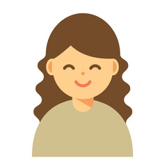 笑顔の女性のイラスト