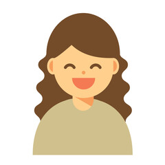 笑顔の女性のアイコン