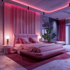 Luxurious Pink Bedroom with Modern Design