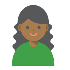 笑顔の女性のイラスト