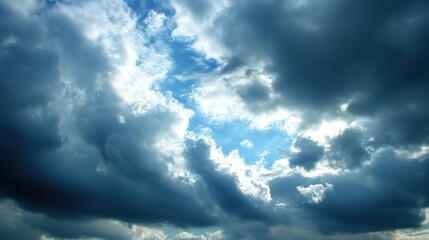 Calming Release - Moody sky with dark clouds moving away symbolizing letting go of anger and finding peace.