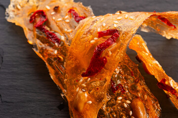 Glass kimchi flavor potatoe chips