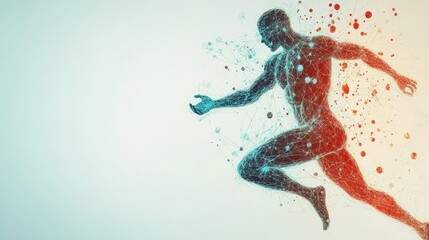 Obraz premium Dynamic athlete motion showcasing energy and movement study on blank slate copy space background