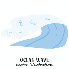 Ocean wave, Wave, Beach, Ocean, Vector illustration