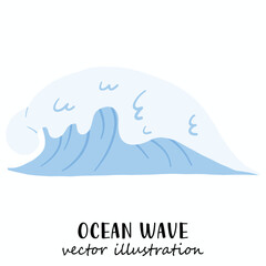 Ocean wave, Wave, Beach, Ocean, Vector illustration